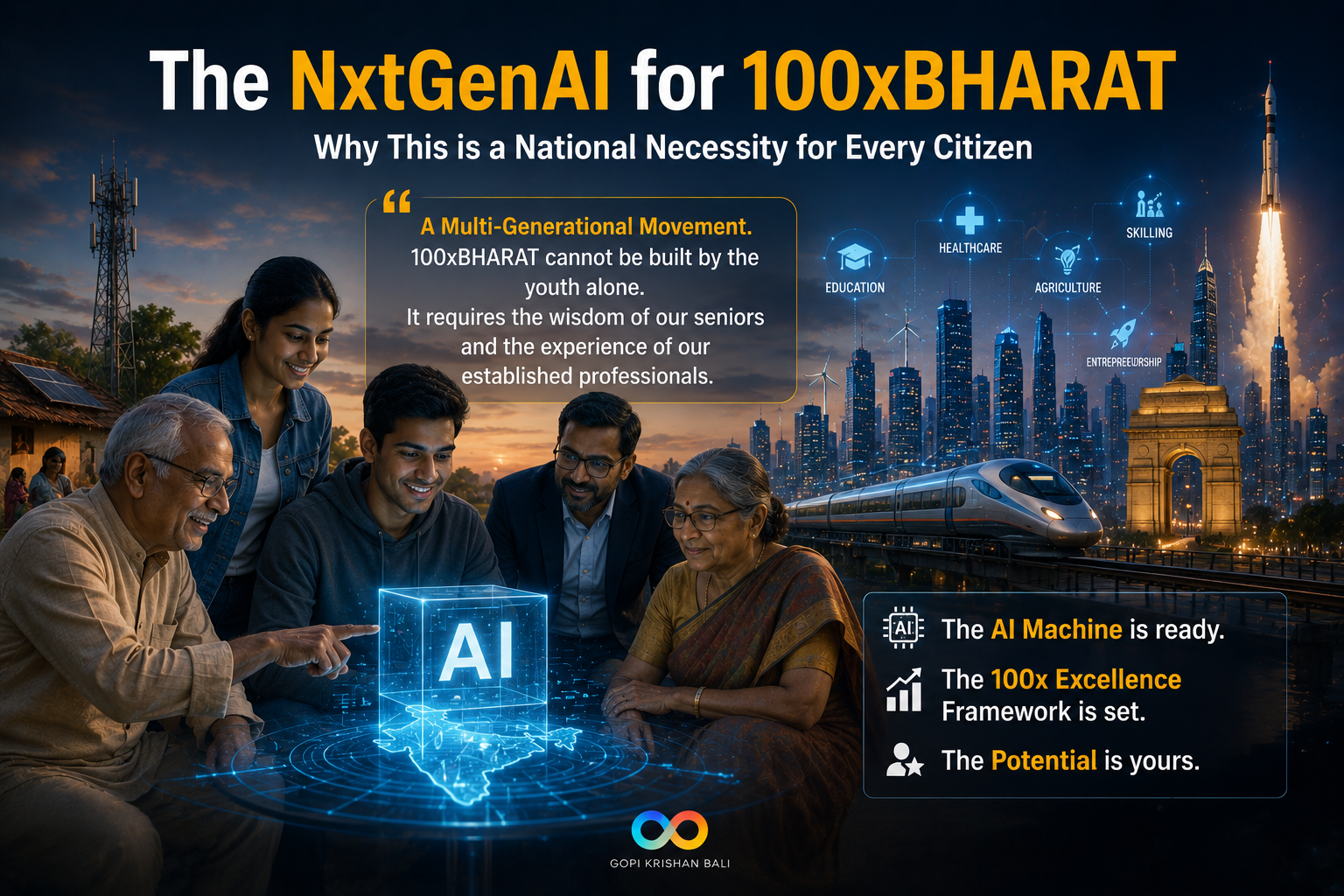 "The NxtGenAI for 100xBHARAT" Why This is a National Necessity for Every Citizen. Know More at NxtGenAI.in