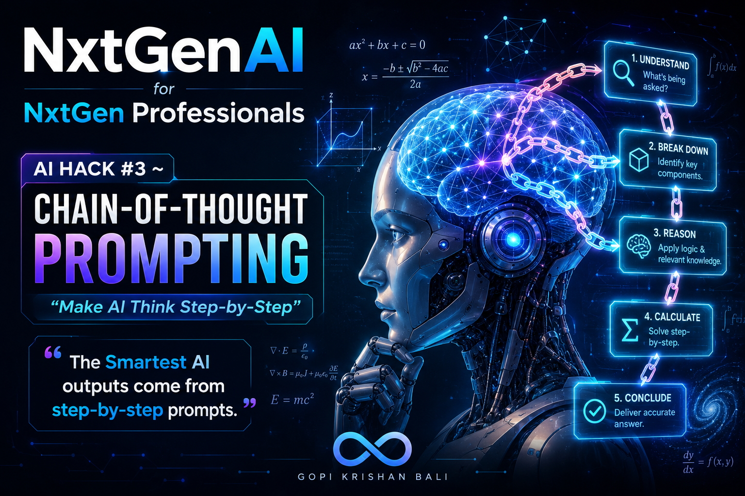 “The smartest AI outputs come from step-by-step prompts.”